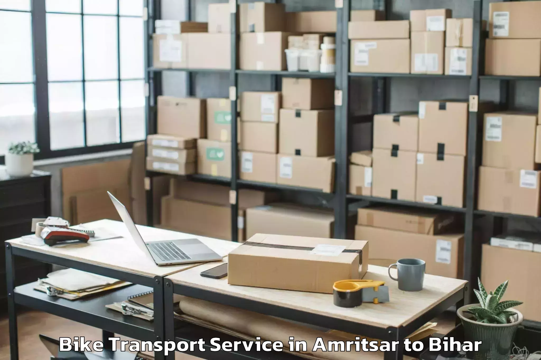 Book Amritsar to Valmiki Nagar Bike Transport Online